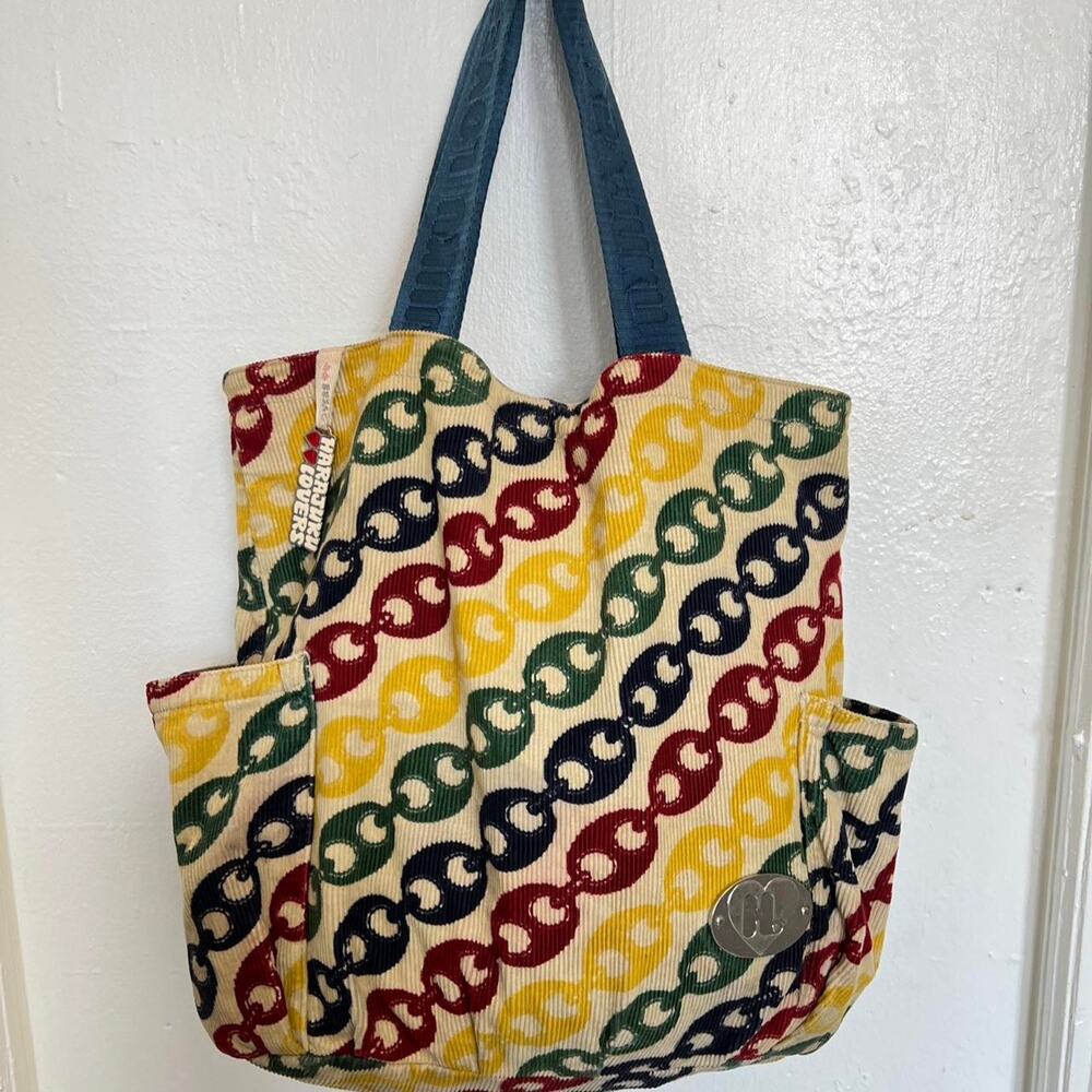 Harajuku Lovers Multicolored Corduroy Tote Bag - Picture 5 of 6